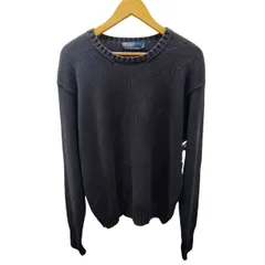 ポロバイラルフローレン Polo by RALPH LAUREN 90S ポニー刺繍 ローゲージ コットン ニット セーター メンズ import：L 