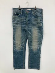 Levi's リーバイス デニムパンツ 33インチ ブルー フルレングス 無地 ブランドロゴ スキニー・タイト ストレート レギュラー ヴィンテージ