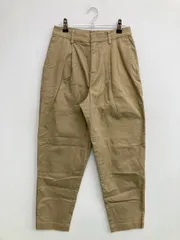 UNIQLO ユニクロ チノパンツ ウエスト 58cm ヒップ 85cm ベージュ クロップド・半端丈 コットン ストレッチ 無地 ワイド・ルーズ テーパード レギュラー ウエストゴム・紐