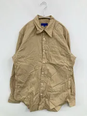 BLUE LABEL ブルーレーベル シャツ/ブラウス L ベージュ 無地 ミドル丈 長袖 レギュラーカラー