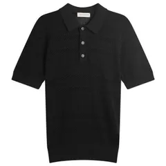 ドリス・ヴァン・ノッテン メンズ トップス ポロシャツ ニット Dries Vanoten Knitted Polo Black ブラックのサムネイル