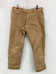 チノパンツ L ベージュ クロップド・半端丈 コットン 無地 スタンダード テーパード レギュラー