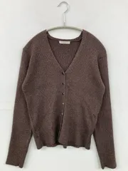 Te chichi テチチ カーディガン/ボレロ フリー ブラウン ナイロン 無地 ミドル丈 長袖