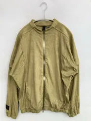 adidas アディダス ブルゾン M カーキ スエード 無地 ワンポイント ブランドロゴ ミドル丈 フードなし ジップアップ