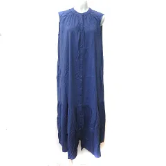 グローバルワーク GLOBAL WORK ワンピース ロング ノースリーブ F 紺 ネイビー /YI
