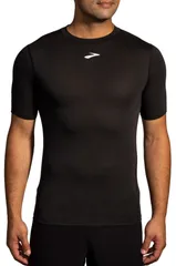 ブルックス メンズ トップス シャツ Brooks Mens High Point Short Sleeve Shirt Black ブラックのサムネイル
