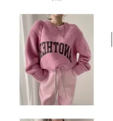 ピンク 柔らかい ニット スウェット