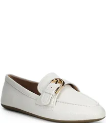 コールハーン レディース シューズ スリッポン・ローファー レザー Cole Haan Grand Ambition Alette Leather Buckle Loafers Powder