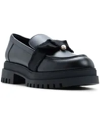 アルド レディース シューズ スリッポン・ローファー ALDO Womens Theatric LugSole Loafers Black Smooth ブラックのサムネイル