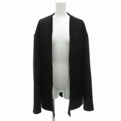 ザラ ZARA ノーカラージャケット トッパー フェイクスエード M 黒 /UO