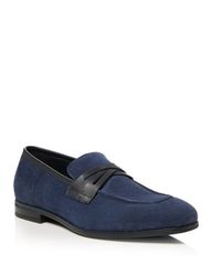 スチュアート ワイツマン メンズ シューズ スリッポン・ローファー Stuart Weitzman Mensimon Crisscross Loafers Navy Blue ネイビー