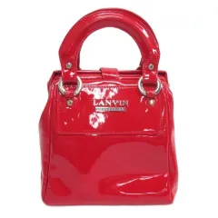 ランバン LANVIN エナメル ハンドバッグ レッド ■GY99のサムネイル
