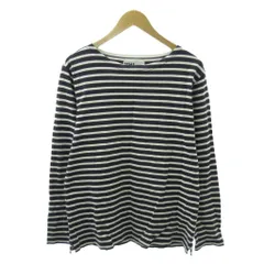 マーガレットハウエル MHL. Tシャツ ボーダー 長袖 L 白 黒 ホワイト ブラック 1225 ■YHS13のサムネイル