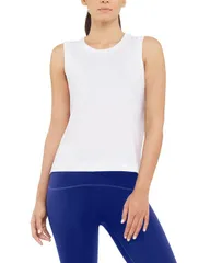 スパンク レディース トップス タンクトップ クルーネック SPANX Supernaturals Flow Crewneck Tank Top Vivid White ホワイトのサムネイル