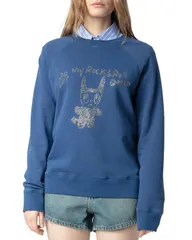 ザディグ エ ヴォルテール レディース アウター パーカー・スウェット シャツ Zadig Voltaire Upper Mo Devil Queen Rhinestone Sweatshirt Suのサムネイル