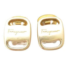 サルヴァトーレフェラガモ Salvatore Ferragamo ヴァラ スタッズ イヤリング ロゴ ゴールドカラー /AE ■GY47のサムネイル