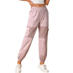 アレグラ ケー レディース ボトムス カジュアルパンツ カーゴパンツ ハイウエスト メッシュ シアー ALLEGRA K Mesh Panel Pant For Womens High Waist Sheer Sports Elastic Baggy Carg