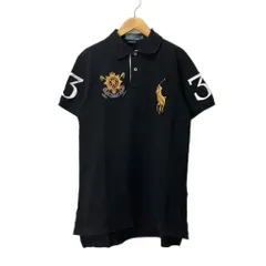 ポロ バイ ラルフローレン Polo by Ralph Lauren ポロシャツ カットソー エンブレム ビッグポニー 半袖 S ブラック