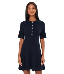 バブアー レディース トップス ワンピース ミニット Barbour Camille Knitted Mini Dress Dark Navy ネイビー