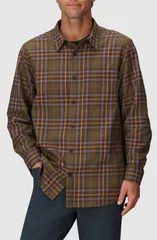 アウトドアリサーチ メンズ トップス シャツ Outdooresearch Ravenna Performance Flannel ButtonUp Shirt Dark Olive Plaid オリのサムネイル