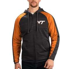 カール バンクス メンズ アウター ジャケット・ブルゾン パーカー Mens GIII Sports by Carl Banks Black Virginia Techokies Neutral Zone Raglan FullZip Track Jacket