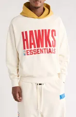 フィアオブゴッド メンズ アウター パーカー・スウェット コットン Fear of God Essentials x NBAtlanta Hawksports Fit Cotton Blend Hoodie Cream White Canyon ホワイト