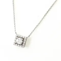 ダイヤモンド デザインネックレス プラチナ ペンダント メレダイヤ ネックレス Pt900 Pt850 ダイヤモンド レディース 【中古】