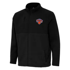 アンティグア メンズ アウター ジャケット・ブルゾン Mens Antigua Black New Yorknicks Daily Fused FullZip Jacket Black ブラック
