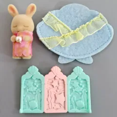 【中古】おもちゃ 6.みるくウサギの小さい赤ちゃん 「シルバニアファミリー 赤ちゃん家具コレクション -ゆめいろマーメイド-」 ローソン限定