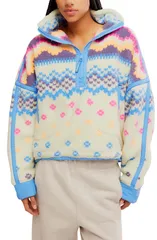 フリーピープル レディース アウター パーカー・スウェット ハーフジップ Free People FP Movement Mountain High Quarter Zip Top Isleknit Spring Mead