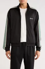 リプレゼント メンズ アウター ジャケット・ブルゾン 刺繍 ロゴ Represent Embroidered Logo Tape Stripe Track Jacket Jet Black ブラックのサムネイル