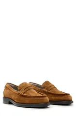 オールセインツ メンズ シューズ スリッポン・ローファー AllSaints Bloom Penny Loafer Tan Brown ブラウン