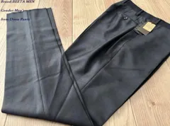 新品 COMME CA MEN コムサメン 尾州産 IL PRINCIPE タータンチェック スラックス 05ブラック Lサイズ 01FM01 定価41,800円のサムネイル