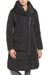 コールハーン レディース アウター ジャケット・ブルゾン コート ダウン Cole Haan Down Feather Coat Black ブラックのサムネイル