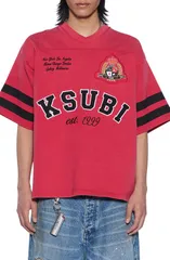 スビ メンズ トップス Tシャツ Vネック コットン 刺繍 ジャージー Ksubi Dukembroidered Cotton Jersey VNeck TShirt Red レッドのサムネイル
