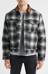 フィルソン メンズ アウター ジャケット・ブルゾン ウール Filson Spokane Short Wool Blend Insulated Cruiser Jacket Charcoal Ombrのサムネイル
