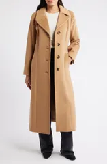 ロンドンフォグ レディース アウター ジャケット・ブルゾン ウール コート London Fog Wool Blend Longline Coat Camel キャメルのサムネイル