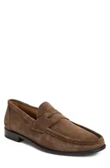 ブルーノマグリ メンズ シューズ ローファー Bruno Magli Lombardo Wrapped Moc Toe Penny Loafer Brown Suede ブラウンのサムネイル