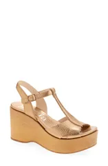 ペドロガルシア レディース シューズ ヒール プラットフォーム サンダル Pedro Garcia Domiel Platform Wedge Sandal Cava Cervo Lameのサムネイル