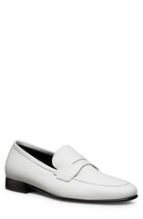 スチュアート ワイツマン メンズ シューズ ローファー Stuart Weitzman Banks Penny Loafer White Bianco ホワイト