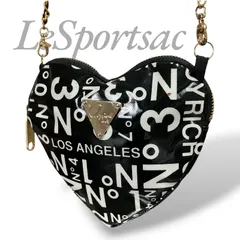 【MY0465】LeSportsac レスポートサック JOYRICH ジョイリッチ コラボ ショルダーバッグ ポシェット エナメル ブラック ハート チェーン レディース