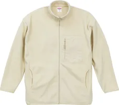 ユナイテッドアスレ UnitedAthle マイクロフリース フルジップ スタンド ジャケット 一重   709701X 19 ナチュラル