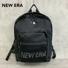 NEW ERA ニューエラ  プリントロゴ リュック バックパック デイパック バッグ ブラック 黒 大容量 A4サイズ PC収納 通勤 通学 学校 部活 スポーツ カジュアル ストリート 軽量 かばん 鞄 正規品 丈夫 メッシュポケット ★ ■■
