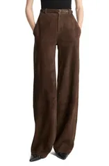 ヴィンス レディース ボトムス レギンス ワイドレッグ パンツ スエード Vince Suede Wide Leg Pants Deep Espresso