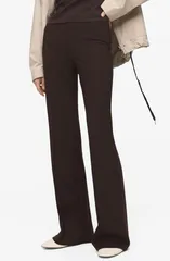マンゴ レディース ボトムス レギンス MANGO Seamedetail Flare Leggings Brown ブラウン