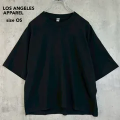 LOS ANGELES APPAREL ロサンゼルスアパレル  ガーメントダイ クルーネック Tシャツ ヘビーウェイト 半袖 無地 ブラック 黒色 OSサイズ USA製 米国製 コットン オーバーサイズ ゆったり ★ ■◆のサムネイル