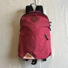 希少　archive　KELTY　ケルティ　RIPSTOP GIRL'S DAYPACK　リップストップ・ ガールズ・デイパック　CORDURA NYLON　コーデュラナイロン　グラフチェック　格子柄　リュック　バックパック　ロゴタグ　レッド　Y2Kアウトドア