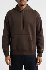 カーハート メンズ アウター パーカー・スウェット フリース Carhartt Work In Progress Chase Fleece Hoodie Tobacco