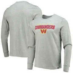 フォーティーセブン メンズ トップス Tシャツ Mens 47 Heathered Gray Washington Commanders Traction Superivalong Sleeve TS