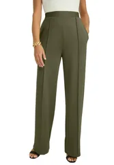 ジェシカロンドン レディース ボトムス レギンス ワイドレッグ Jessica London PerfectEase Wide Leg Pant Dark Olive Green グリーン